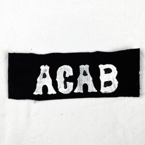 ACAB Patch DIY Hand painted Punk Patch Alternative Goth Emo Crust Punk Grunge